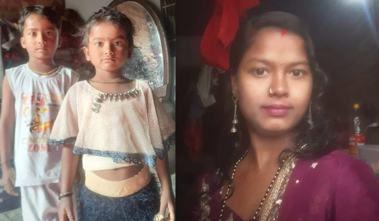 Migrant laborer wandering day and night in search of his wife and two children missing for a month